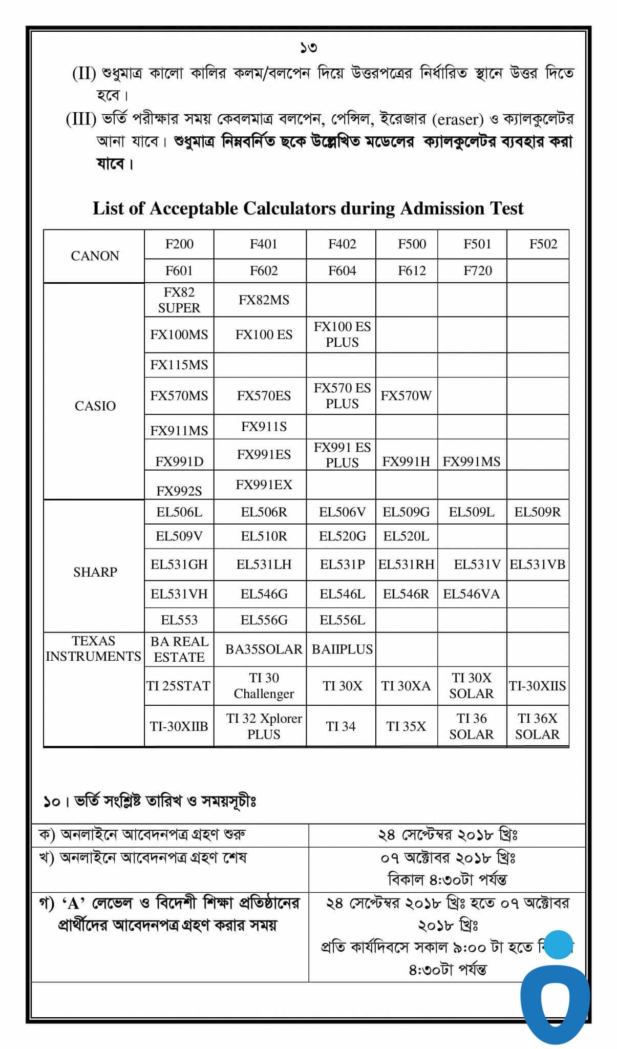 Chittagong University of Engineering and Technology Admission Guideline-12