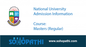 National University Admission Masters Regular